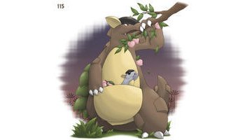 袋龙 英文名kangaskhan 法文名kangourex 德文名kangama 亲子神奇宝贝