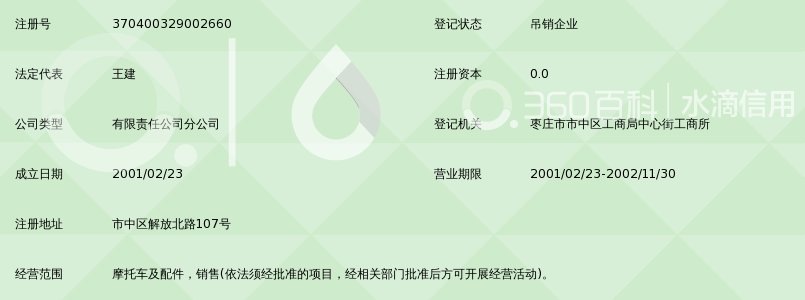 枣庄市新华摩托车销售有限公司力帆摩托车专卖