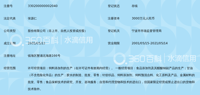 宁波大红鹰生物工程股份有限公司_360百科