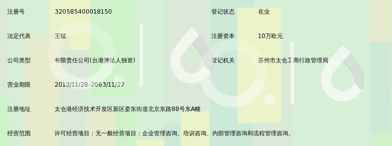 史太白商务咨询(太仓)有限公司_360百科