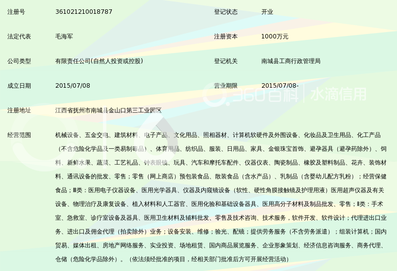 江西天城一品电子商务有限公司_360百科