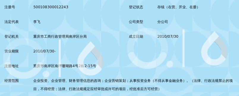 重庆亚盟资本管理集团有限公司南岸区分公司_