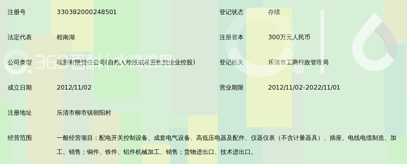 乐清南禾电气有限公司_360百科