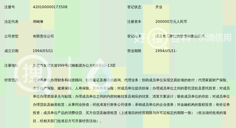 武汉钢铁集团财务有限责任公司_360百科