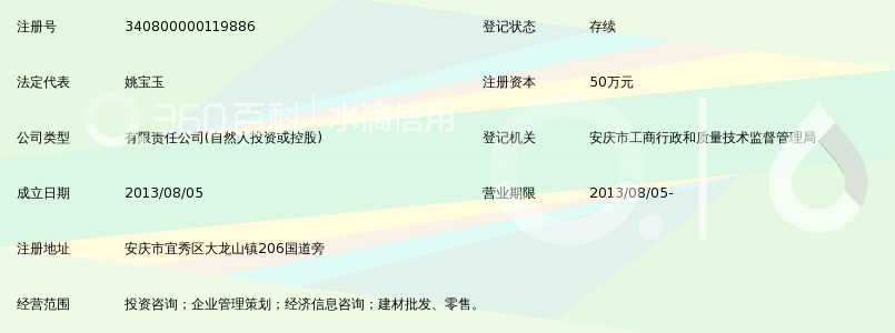 安庆鑫宝投资咨询有限公司_360百科