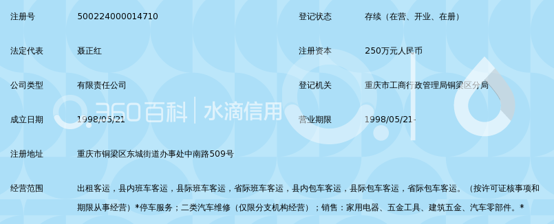 重庆市铜梁区祥龙汽车运输有限公司_360百科