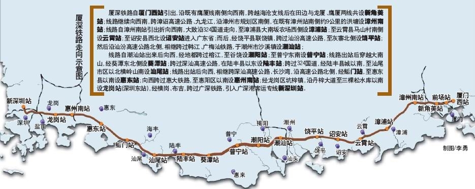厦深铁路汕头站的联络线及改建工程是厦深铁路在潮汕